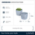 12cm Plant Pots Sandstone Grey - Set of 3